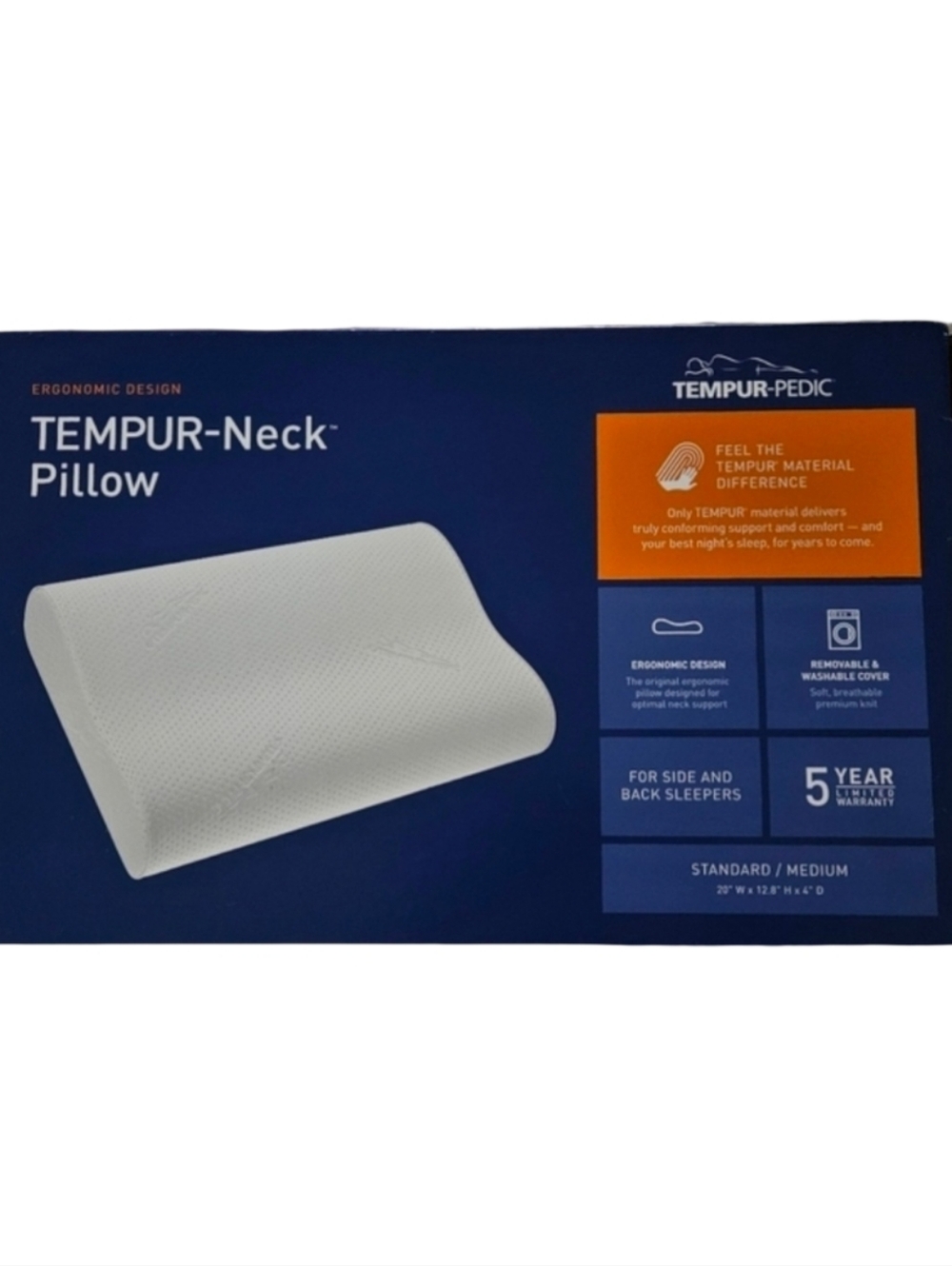 Tempur-Pedic TEMPUR Neck Pillow Standard Medium New in Box